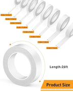 8 Roll Multi-Size Thin Double-Sided Tape - Image 2