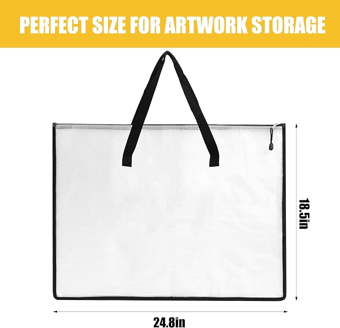 EOOUT 4pcs 18.5x24.8 Inches Art Portfolio Bags, Portfolio Folder - Image 2