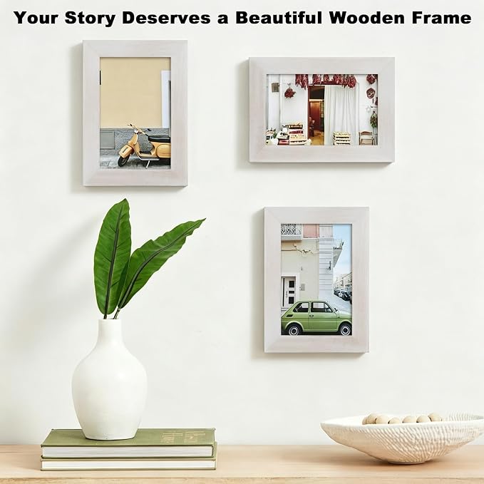 RPJC 4x6 Picture Frames Made of Solid Wood High Definition Glass - Image 4
