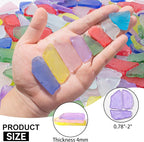 Keedolla Sea Glass for Crafts - 10 OZ Colorful Flat Frosted Seaglass Pieces - Image 3