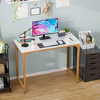 PayLessHere | 39 Inch Computer Desk | White Gold | Office Desk - Image 7
