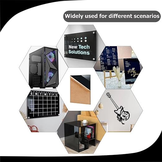 2 Pack 8'' x 12'' Opaque Black Acrylic Sheet, 3mm Thick Acrylic Plexiglass - Image 6
