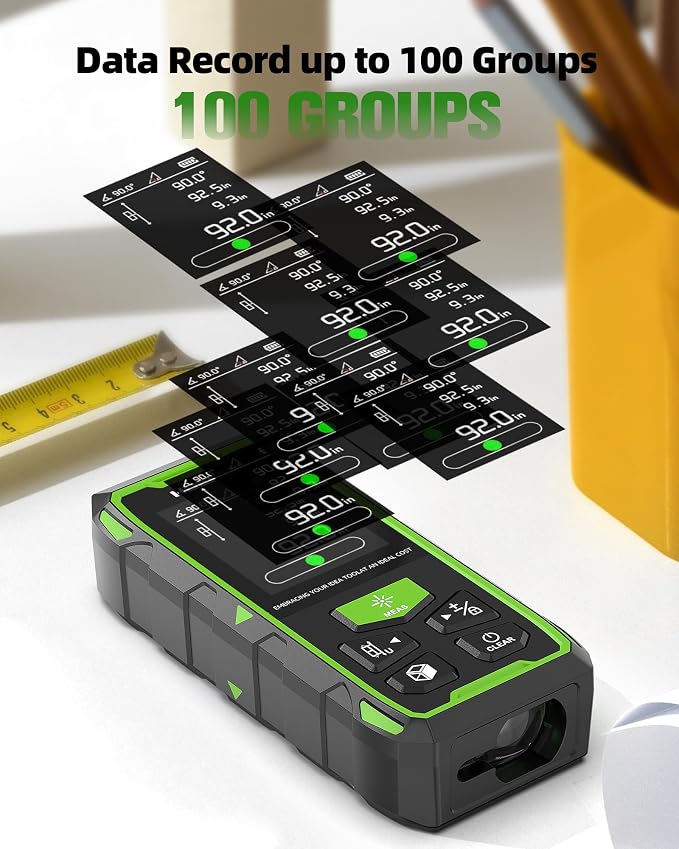Huepar Dual Laser Measuring Tool, Fathers Day Dad Gifts, 393Ft Green-Beam - Image 7
