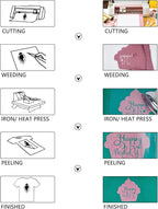 RENLITONG Pink Glitter Heat Transfer Vinyl - Image 4