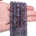 Songxi 5x8mm Natural Blue-Green Colored Jade Stone Rondelle Beads, Gemstone by SongXi