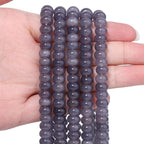 Songxi 5x8mm Natural Blue-Green Colored Jade Stone Rondelle Beads, Gemstone by SongXi