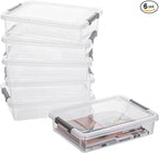 Citylife 6 PCS Clear Plastic Container Clip Box by Anywish