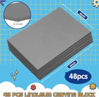 MotiMind 48 Pcs Gray Linoleum Block Rubber Stamp Carving Blocks Soft Linocut - Image 2