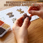 VEEBASY Tiny 3D Beaded Animal DIY Kit, Easy DIY Beading Embroidery Kit - Image 2