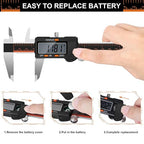 HARDELL Digital Caliper, 6 Inch Stainless Steel Caliper Measuring Tool - Image 6