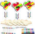 Wooden Ghosts Wind Chime Ornaments Painting Craft, 6 Style Cutouts by THWAS-LIGHT
