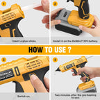 LIVOWALNY Cordless Hot Glue Gun Compatible - Image 3
