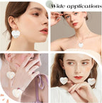 SUNNYCLUE 1 Box 20Pcs Heart Shape Shell Charms Freshwater Shell Pendants - Image 6