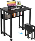 GreenForest Folding Desk with Wheels, 31.5" Rolling Table by GreenForest