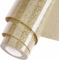 Champagne Glitter HTV Heat Transfer Vinyl Roll 12inch x 20 ft by WOOGLITTER