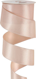 HUIHUANG Rose Gold Satin Wired Ribbon 1-1/2 inch Double-Sided Wire Edge Ribbon - Image 6