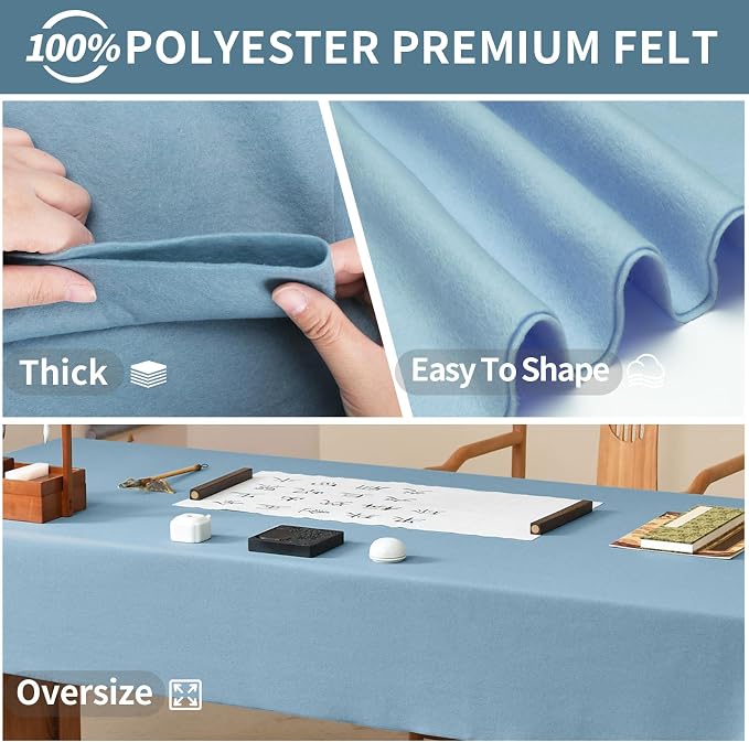 Dusty Blue Fabric Sheet 36" X 36", 1.4mm Thick Large Soft Durable Flexible - Image 5