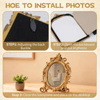 4 Pcs Gold Vintage Picture Frames - Image 4