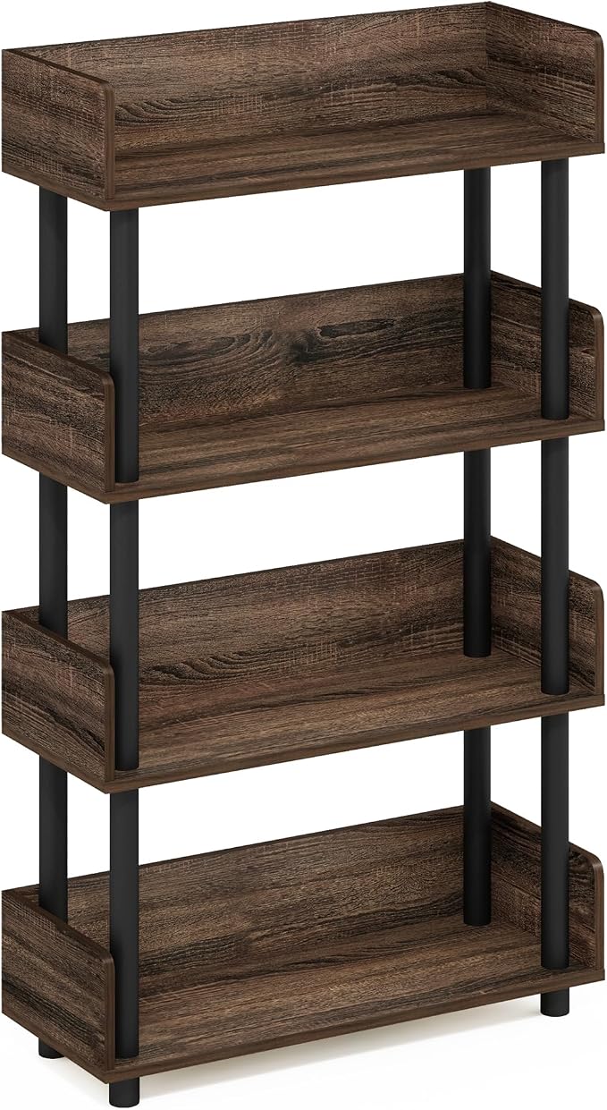 Furinno TURN-N-TUBE 4-Tier Display Shelf, Storage Shelves, Book Shelf, Open - Image 6