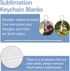 240Pcs Sublimation Keychain Blanks Double Sides 80 MDF Sublimation Keychains - Image 4