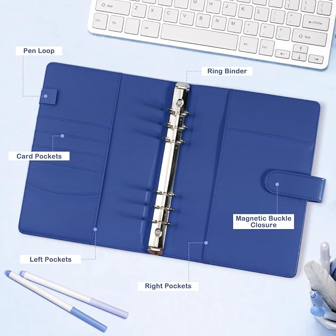 A5 Kpop Photocard Binder, PU Leather 6-Ring Album - Image 5