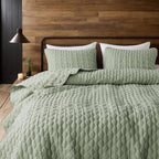 WDCOZY Sage Green Quilt King Size Bedding Sets - Image 8