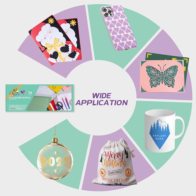 GO2CRAFT Accessories Bundle, Folded Card Stock, Card Mat, Weeding Tools - Image 5