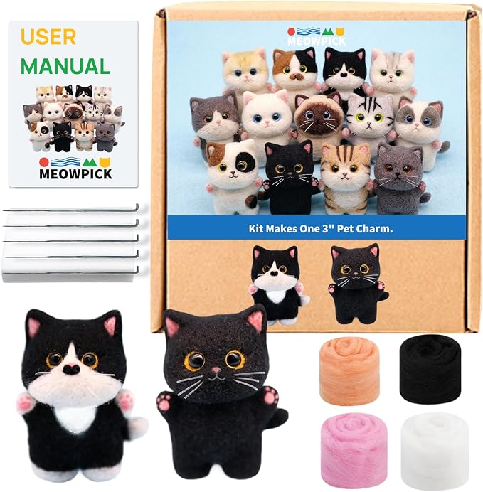 MeowPick Needle Felting Kit, Wool Felting Kit by MEOWPICK