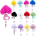 Beadable Heart Pom Pom Keychain Blank Bar by Unknown