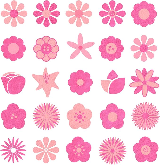 Whaline 18Pcs Pink Felt Fabric Sheets Soft Thick Assorted Pink Craft Felt Pack - Image 4
