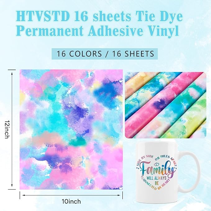 Blending Patterned Permanent Adhesive Vinyl 16 Sheets 12'' x 10'' | Bandhnu - Image 2