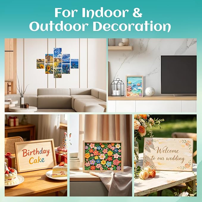 ESRICH 8x10 Inch Wood Panels for Painting, 2 Pack Craft Wood Canvas Boards - Image 7