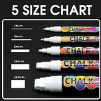 White Window Chalk Markers Pen, 5 Pack White Window Chalk Markers - Image 2