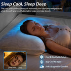 BETU Cooling King Size Pillows Set of 4, Shredded Memory Foam Bed Pillows - Image 4