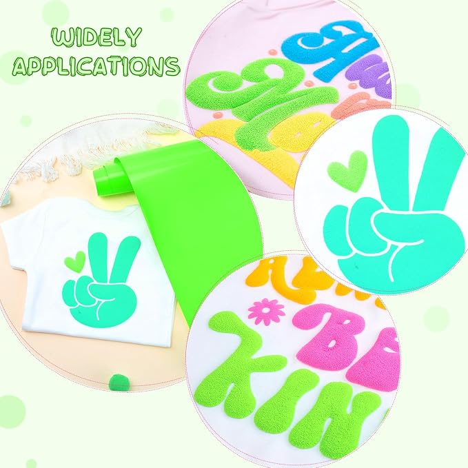 Tintnut Green Neon Puff Heat Transfer Vinyl Roll, easy cut & weed, stretch - Image 4