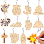 RattanView 24 Pcs Camp Craft Color Your Own Religious Camping Keychains DIY by RattanView