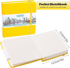 Prudiut Hardcover Pocket Sketchbook, 98lb/160gsm Heavyweight Tiny Sketch Book - Image 2