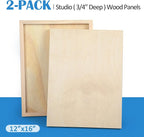 Falling in Art 2 Pack 12x16 Unfinished Birch Wood Panels Kit - Image 7