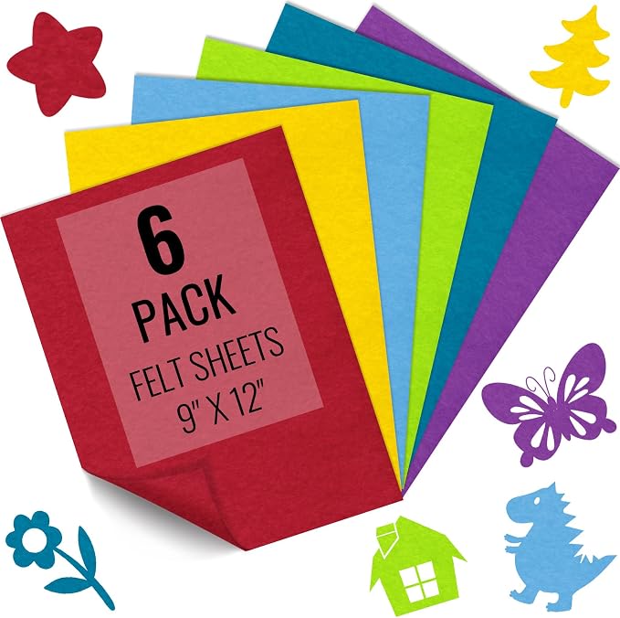 IONTACH 9" X 12" Soft Felt Sheets 1.6mm Thick | Felt Fabric by IONTACH