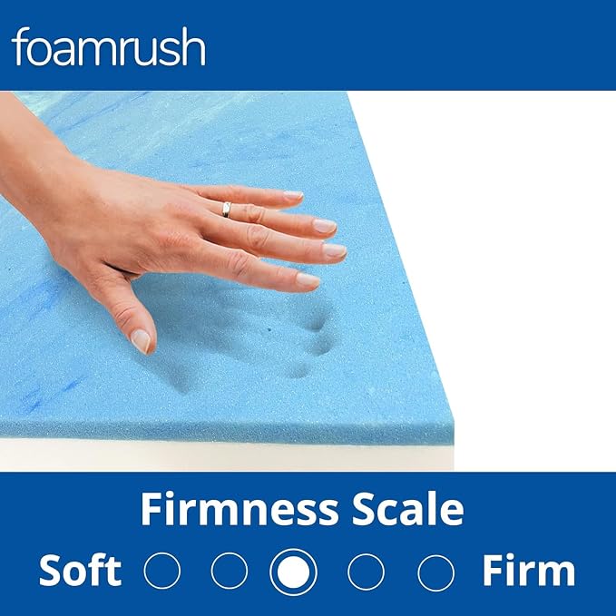 FoamRush 11" x 36" x 36" Gel Memory Foam Upholstery Square Cushion Medium Firm - Image 3