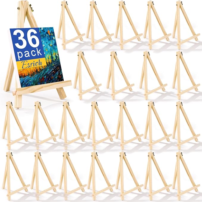 ESRICH 36 PCS 9 Inch Easel for Painting, Easel Stand for Painting Canvas by ESRICH