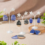 FASHEWELRY 16Pcs Teardrop Round Resin Wood Earring Charms Black Blue Wooden - Image 2
