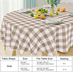 Smiry Oval Table Cloth, Waterproof Vinyl Tablecloths - Image 7
