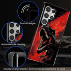for Samsung Galaxy S24 Ultra Case, Cool Dinosaur Red Black Pattern Glossy 2 in - Image 5