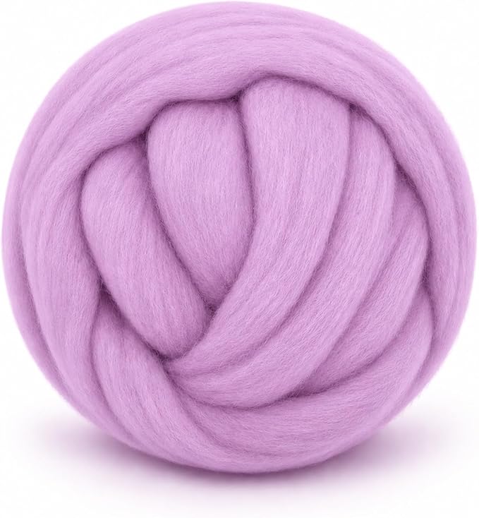 3.53oz Wool Roving: Needle Felting Wool White Roving Wool Felting Supplies Pure by Gipony