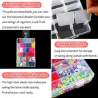 IOOLEEM 36 Grids Plastic Bead Organizer Box, Adjustable Dividers, Sewing storage - Image 4