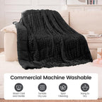 Super Fuzzy Soft Fleece Sherpa Weighted Blanket 20 lbs - Image 6
