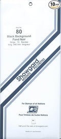 Strip Style Black Stamp Mounts Size 80 by Showgard