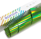 Sheet Metallic Foil Heat Transfer Vinyl olographic Green 12Inch*6Ft HTV by Unknown