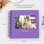 RECUTMS 8x8 Inch Scrapbook DIY Photo Album 60 Page Journal Book Dark Purple | - Image 2
